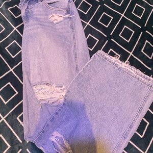 Stylish Light Blue Ripped Women Jeans